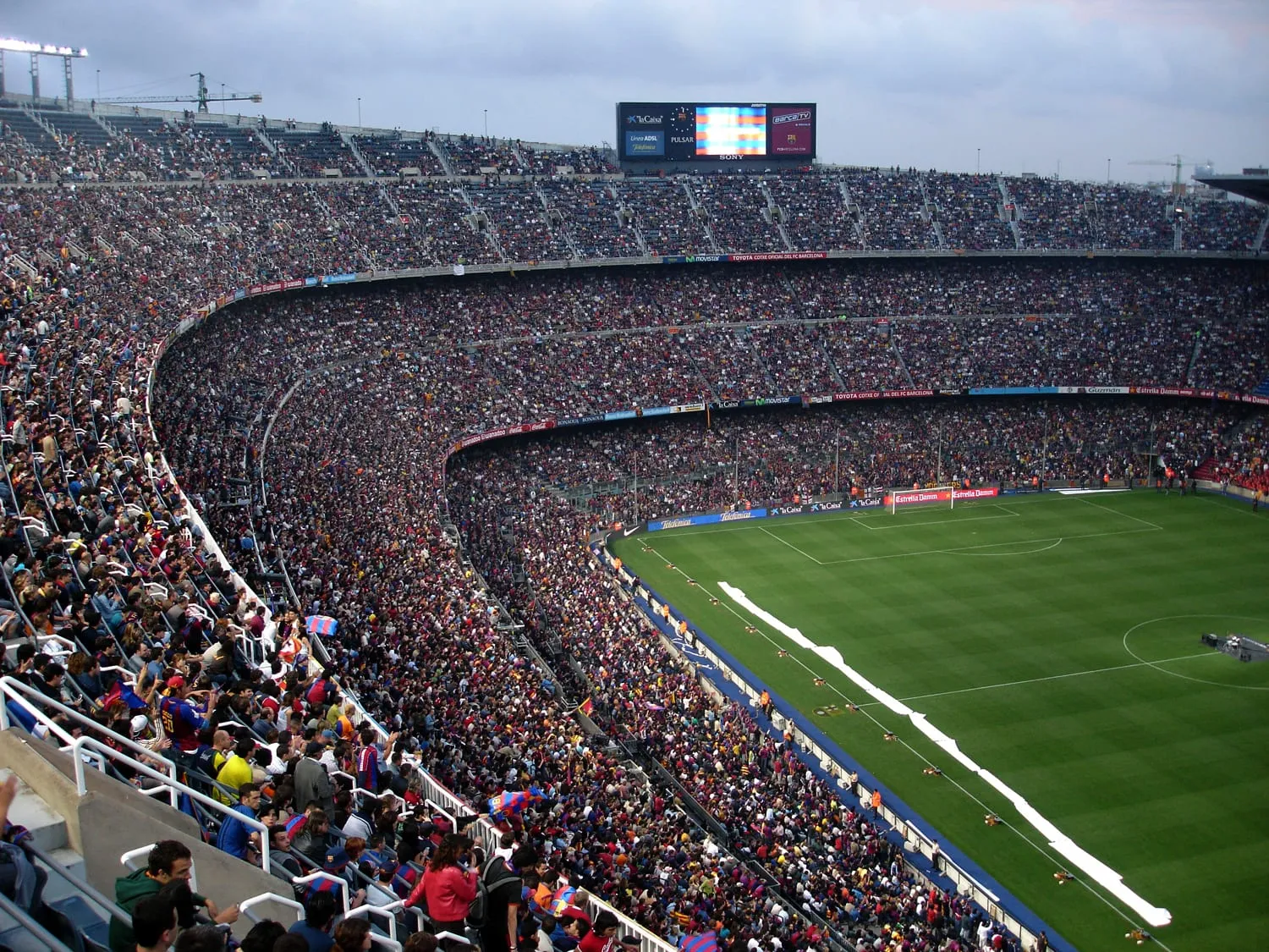 A full Camp Nou on a match day