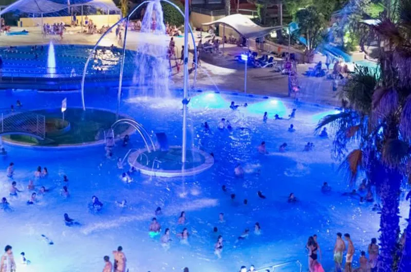 Slides at the Water World water park